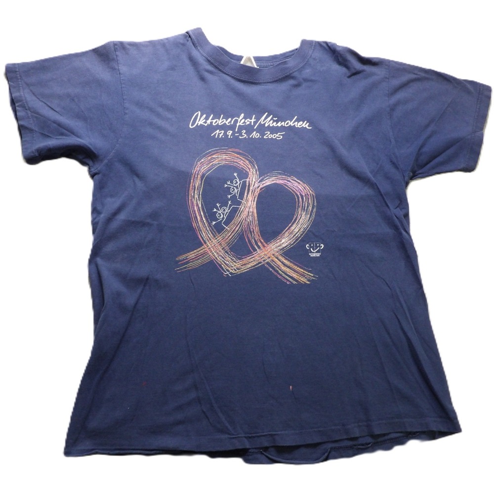 VTG Y2K Oktoberfest Munchen 2005 Graphic T-Shirt Men S Blue Munich Beer Festival